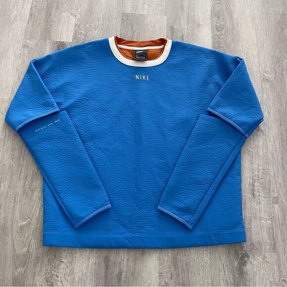 Nike Sportswear Women Tech Pack Blue Crew Top (930765-403) Size Small - Picture 1 of 7